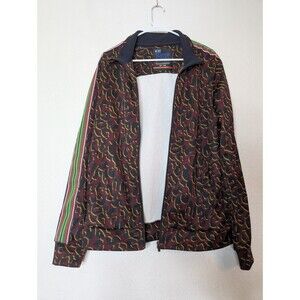 Scotch and Soda Men Jacquard Bomber Jacket Multi Colorblock Large Animal K22‎